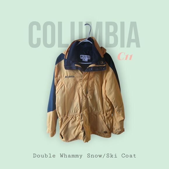 Columbia Double Whammy Snow/Ski Coat with Fleece Liner Jacket Included L * C11 - Picture 1 of 3